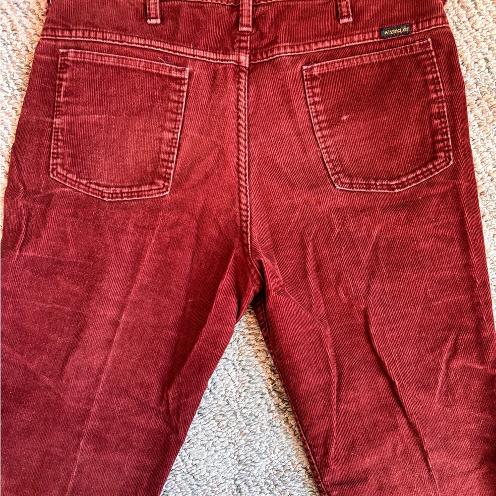 Vintage Wrangler Men's Red Corduroy Pants